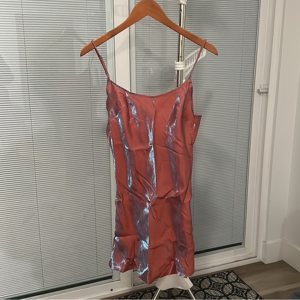 VRG Girl 90's iridescent Mini Dress // Rose